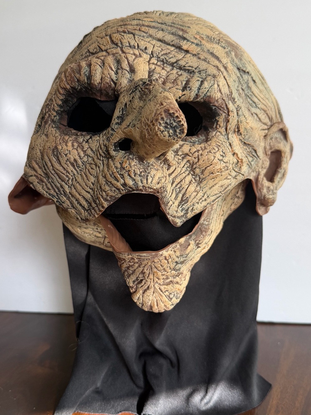 Vtg 1998 Paper Magic Group Halloween Mask Mad Monk Creepy Old Man Latex Hood PMG